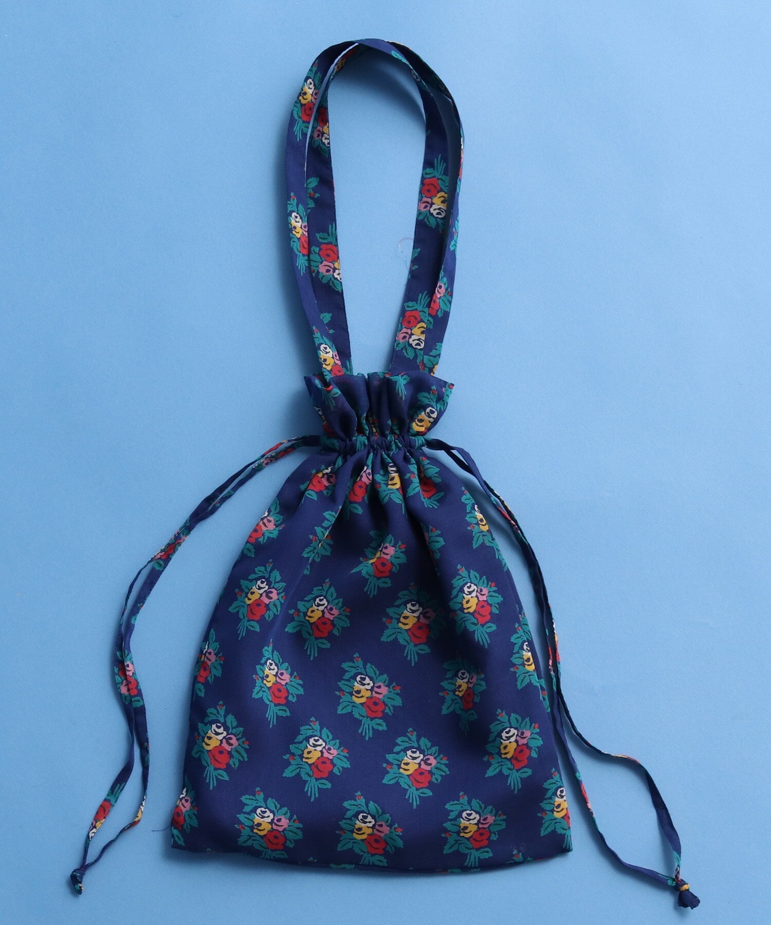 AMBIDEX Store 〇フラワーブーケプリントきんちゃくBAG(F アオ): Dot 