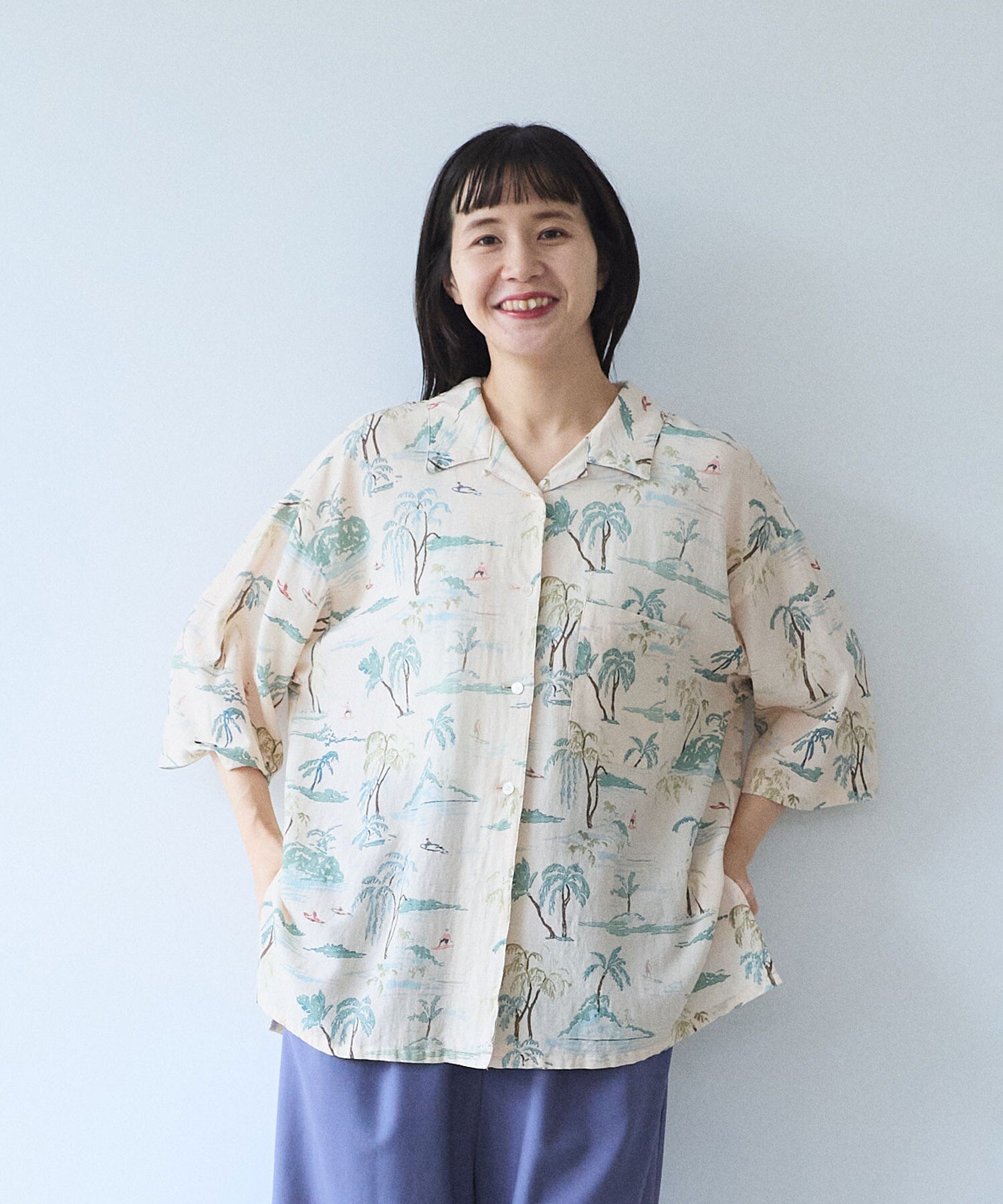 yuni　クラネ　シャツのみ ナガスギルイヌ｜水陸両用 Tシャツ｜ユニセックス｜グラニフ(graniph