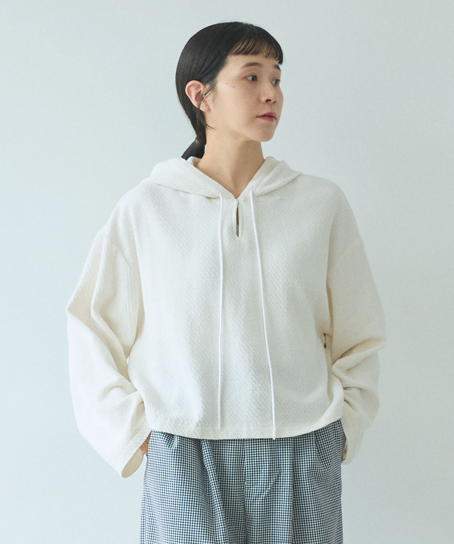 AMBIDEX Store ○Raw コットンポリエステル ショートパーカー(F