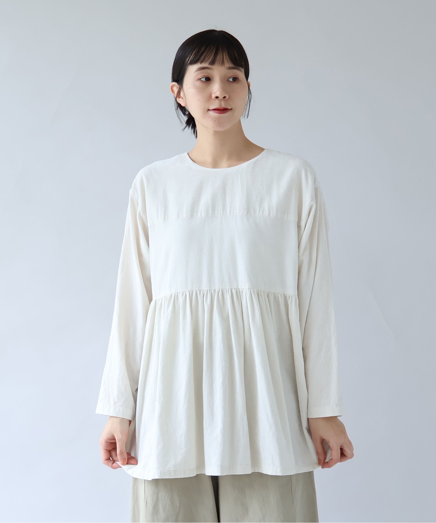 AMBIDEX Store ○シャンブレーコールタックシャツ2wayチュニック