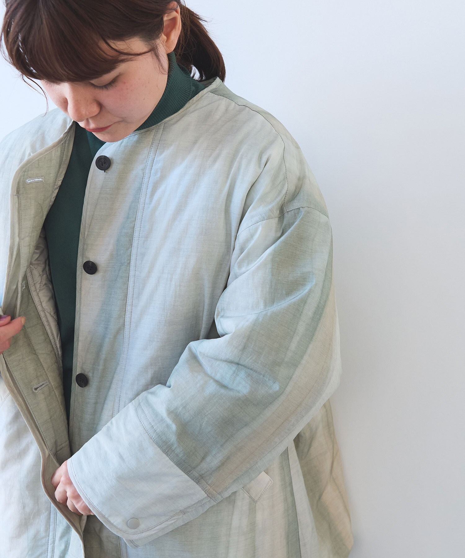 AMBIDEX Store ○コットンナイロン evodown 流し染 ジャケット(F