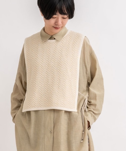 AMBIDEX Store ○へリンボン ニットベスト herringbone knit(F キナリ