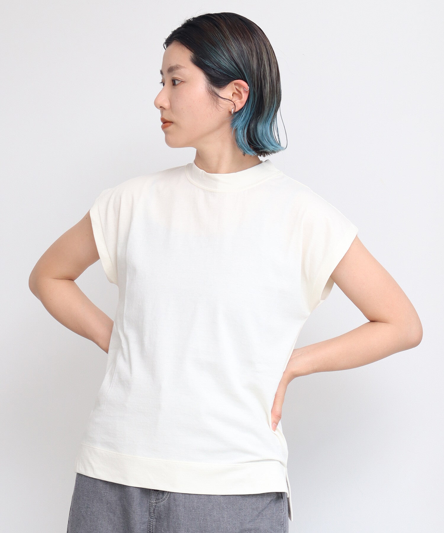 Ambidex Store ハイト天竺ハイウェット フレンチスリーブtシャツ F グレー Note Et Silence