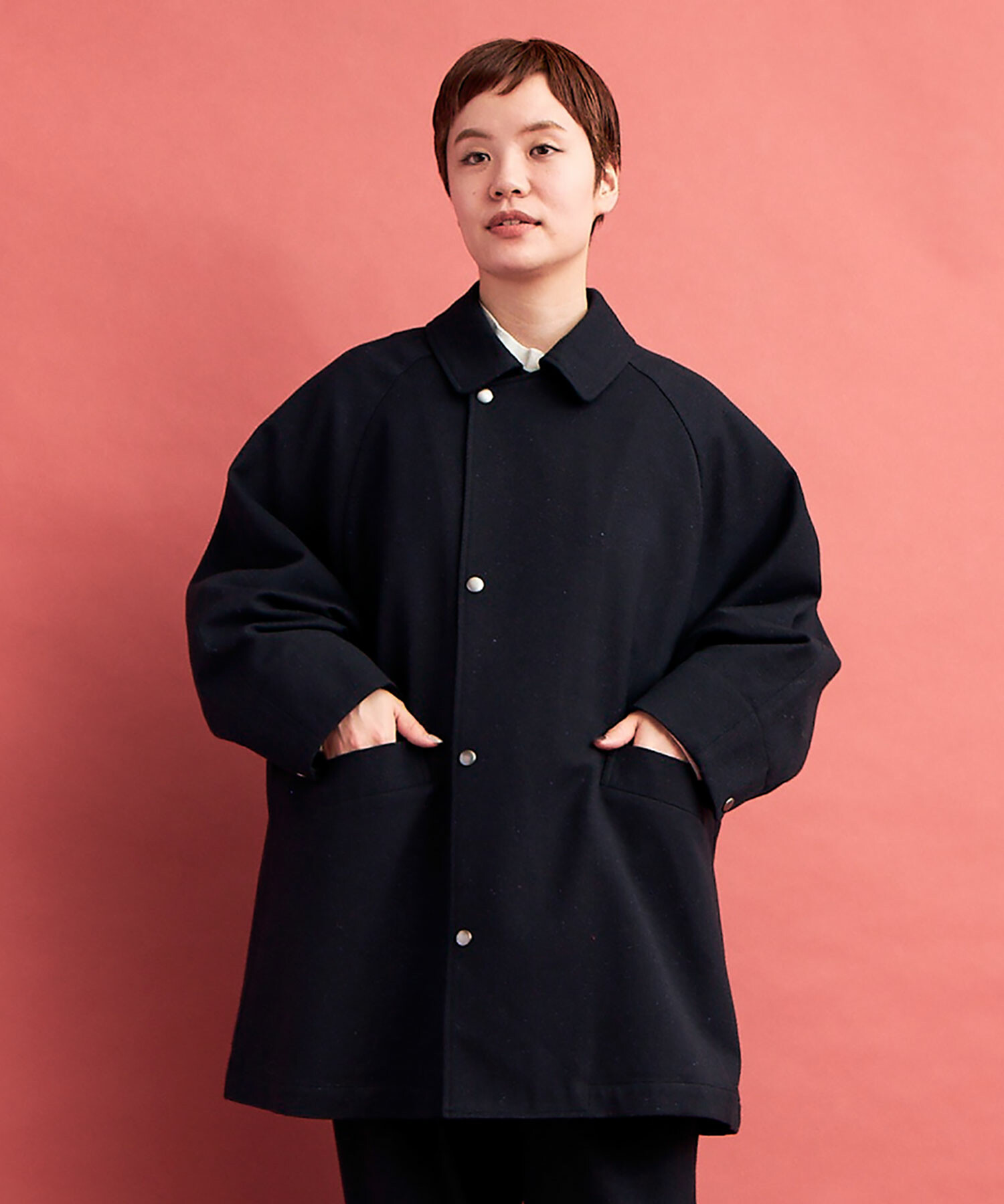 AMBIDEX Store 【予約販売】○POP TWEED DOLMAN コート(F NAVY