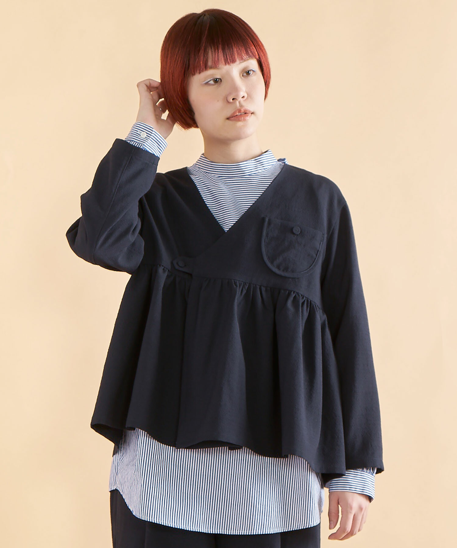 AMBIDEX Store ○ラップジャケット(F NAVY): FLAT-cic-HATENA