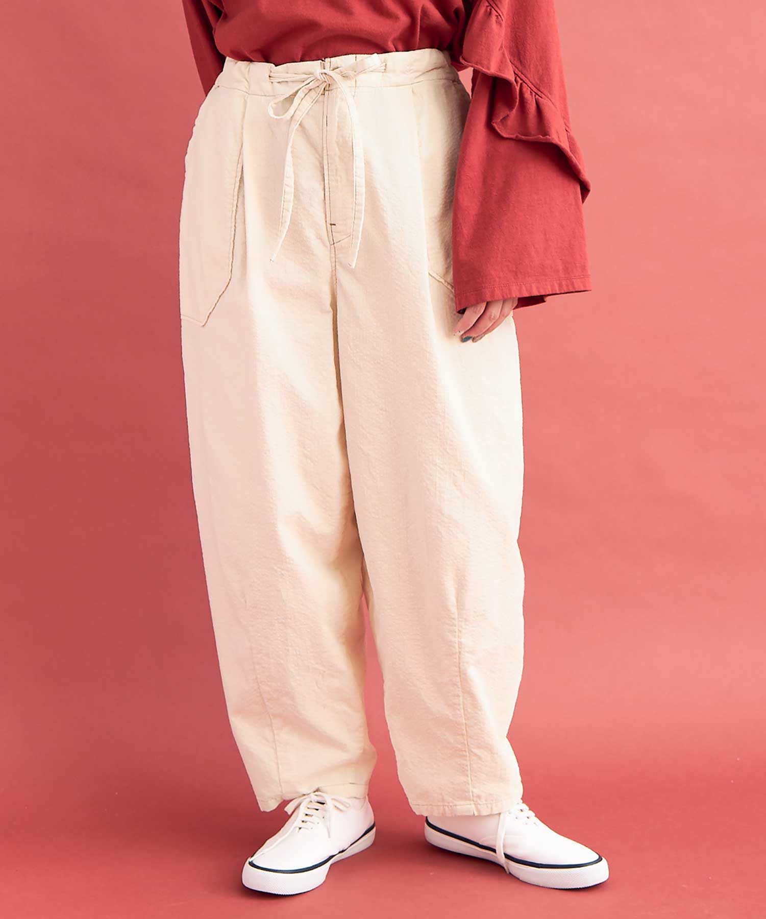 AMBIDEX Store ○VINTAGE RIPPLE CURVE パンツ(F RED): buoybuoy