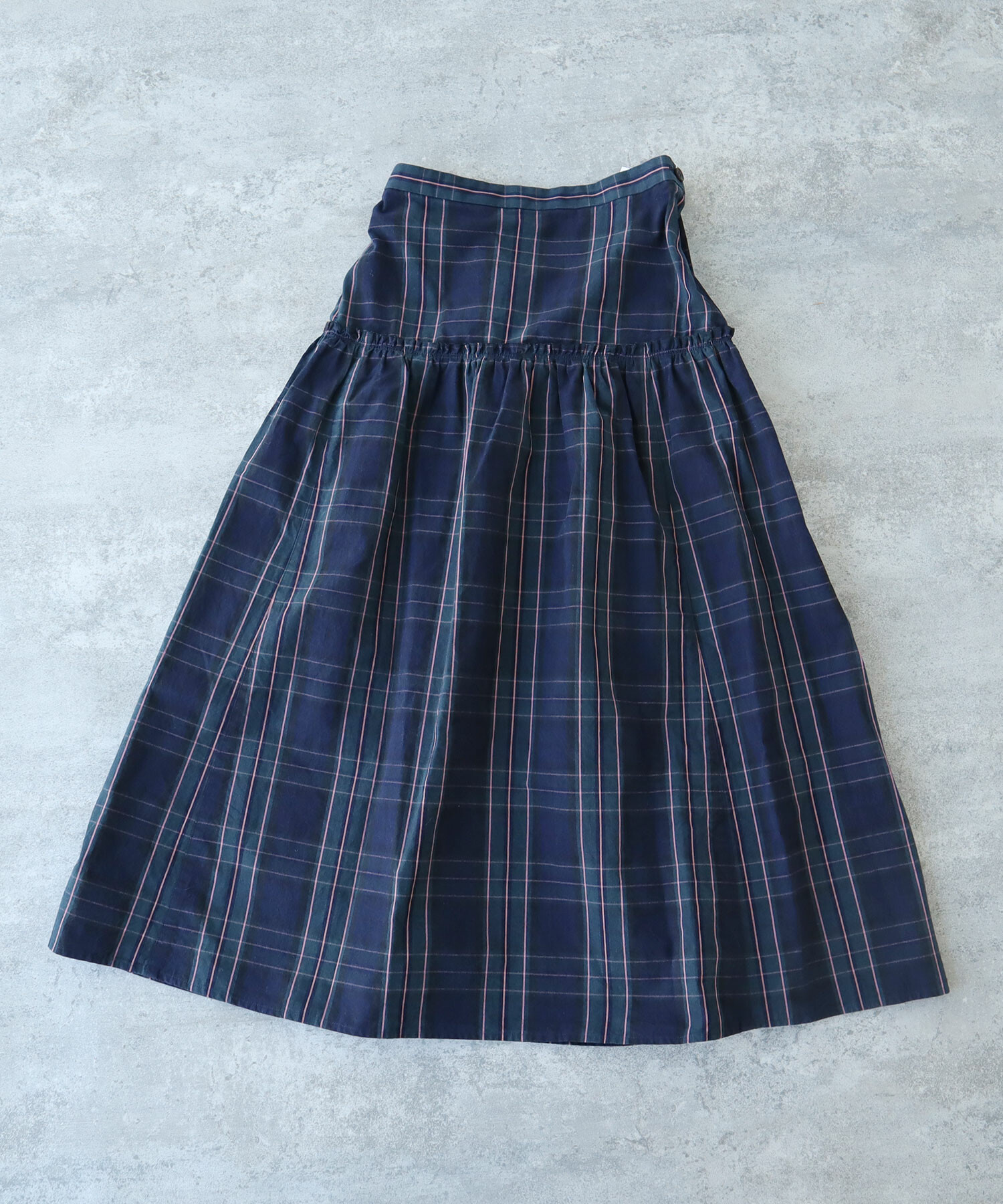 AMBIDEX Store △CHECK EDODAKI TIERED スカート(F KHAKI): FLAT-cic 