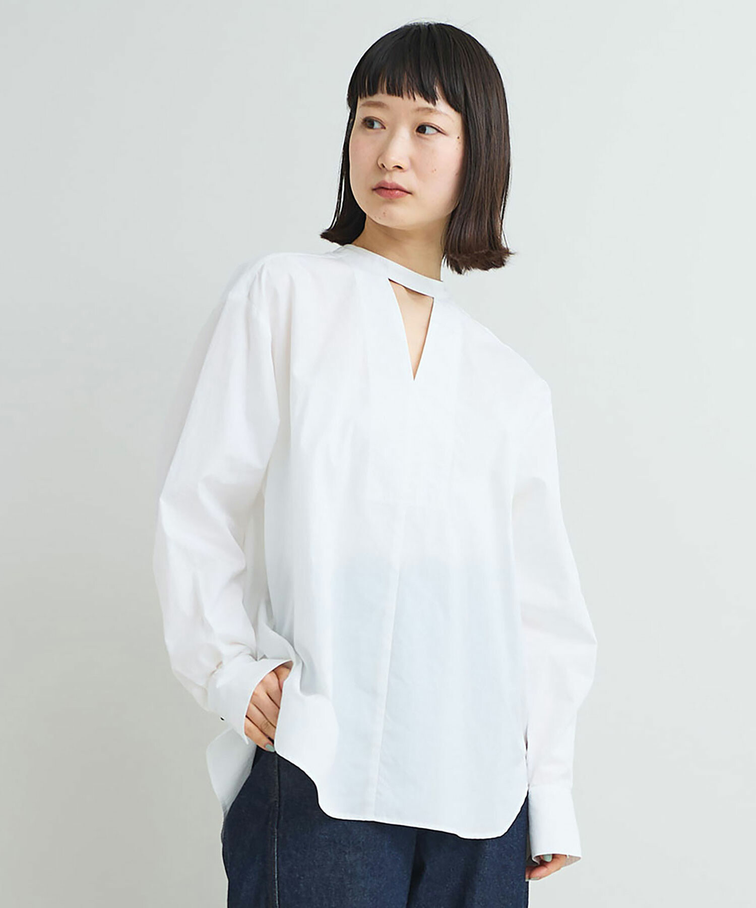 AMBIDEX Store 〇suvinタイプライター スタンドカラーVスリット