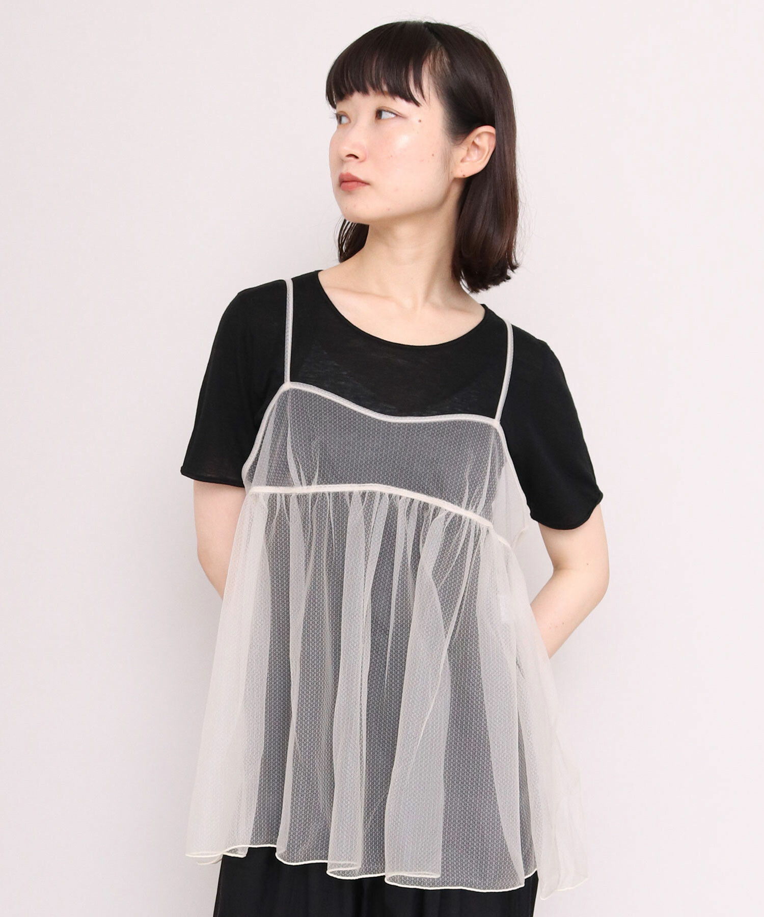 AMBIDEX Store ○〇フラワーチュールレース キャミプルオーバー(F