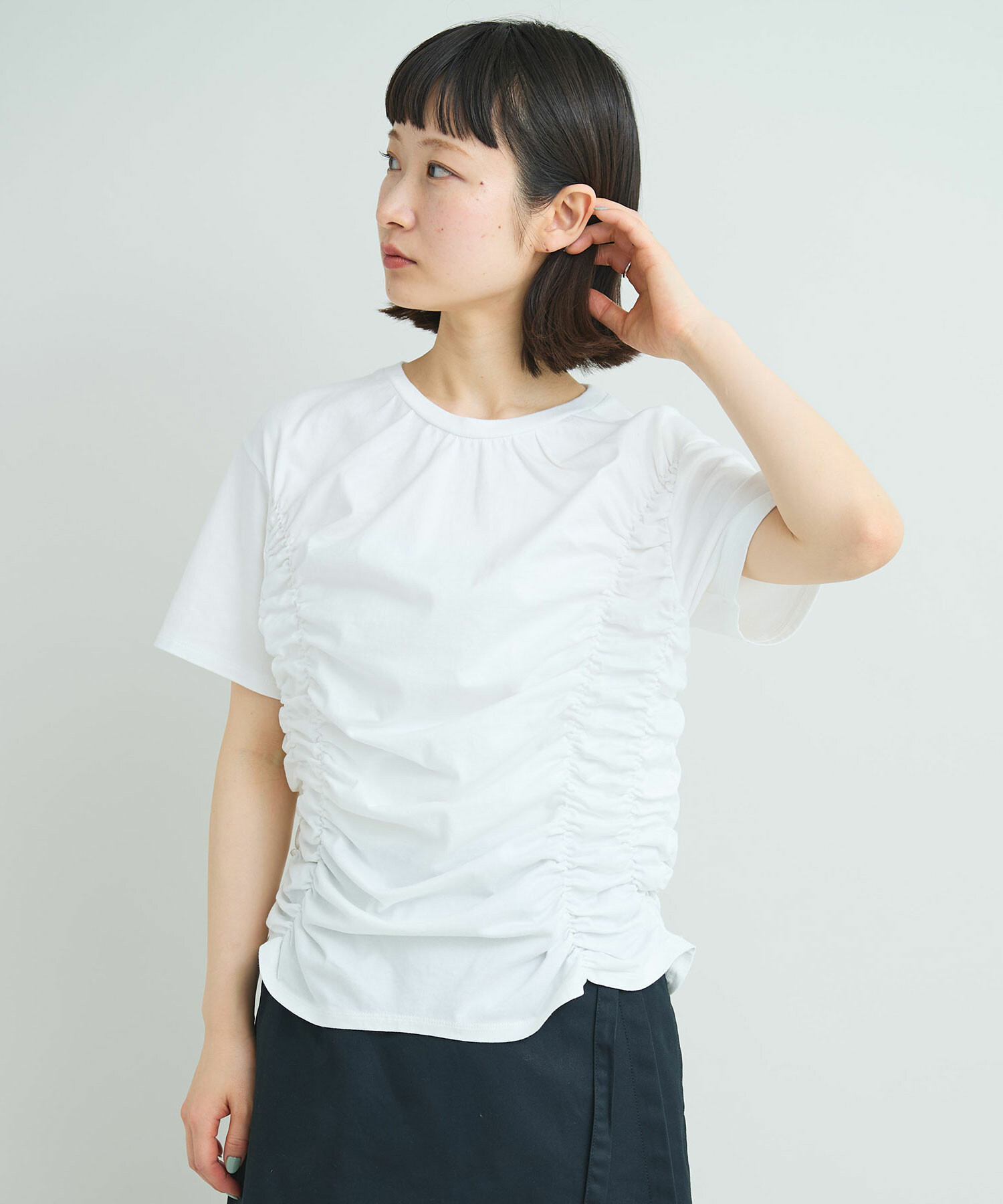 AMBIDEX Store 〇スワイ天竺 ラウンドシャーリング Tシャツ(F