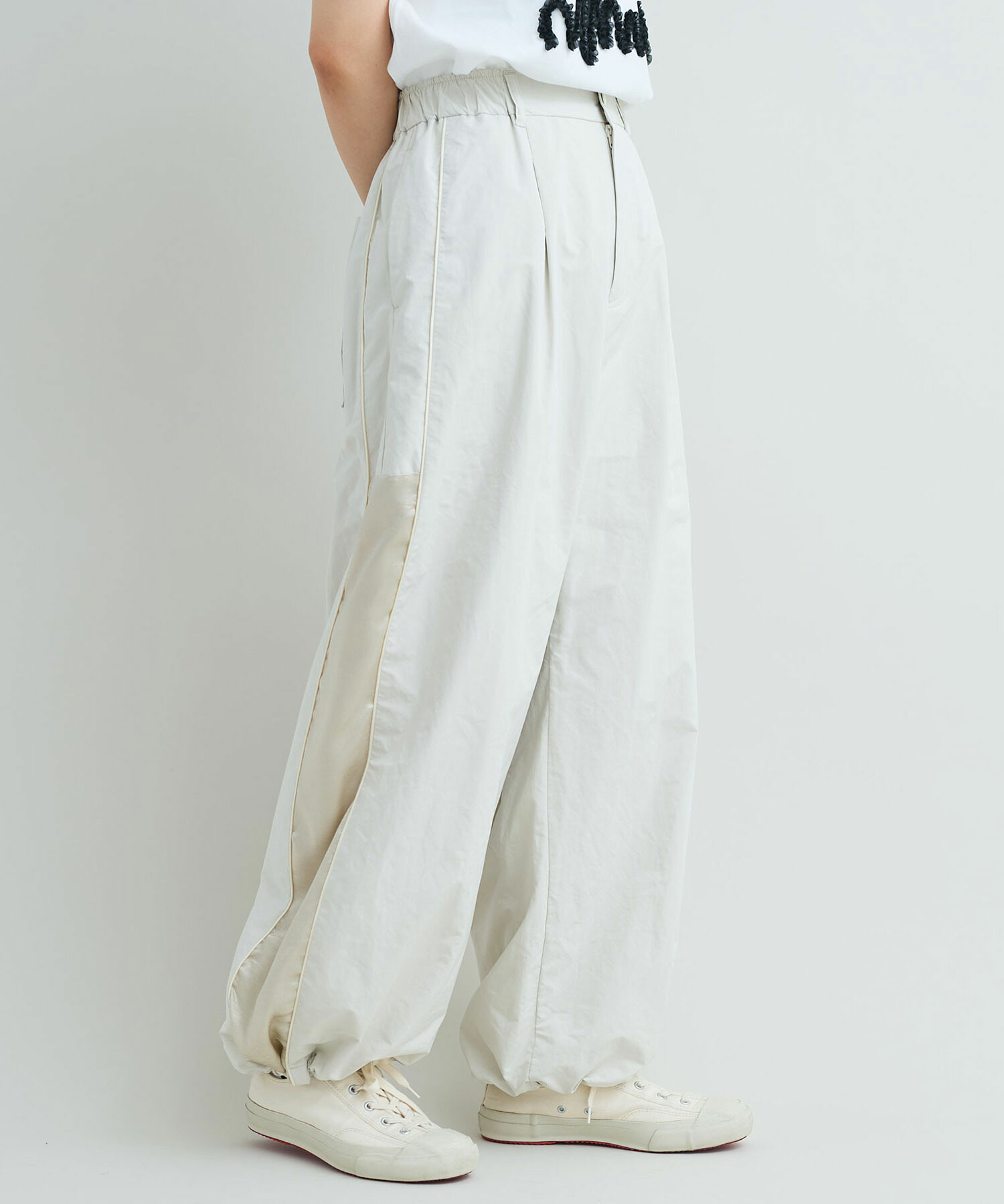 AMBIDEX Store 〇ピーチスキンタフタ サテン切り替えワーク パンツ(F