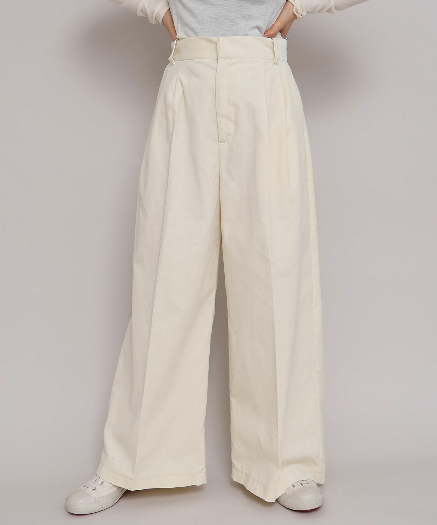 その他ブランド / ボトム/30/コットン/IDG AMBIDEX Store コットン別珍 イージーワイドパンツ(F クロ): iki