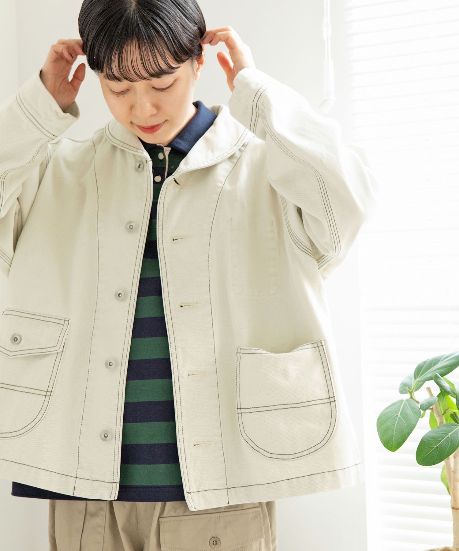 AMBIDEX Store 〇デニム/カツラギ ウォッシュショールカラー AMBIDEX Store 〇デニム/カツラギ ウォッシュショールカラー