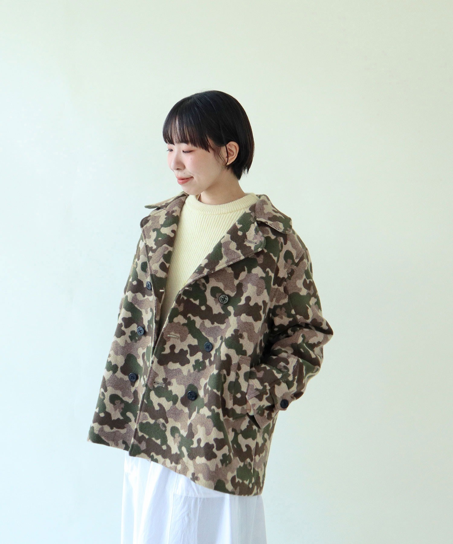 AMBIDEX Store ○【30周年特別アイテム】迷彩ジャカード ピーコート(F