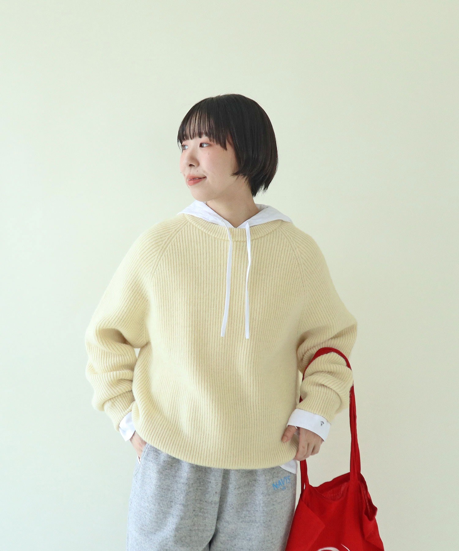 アパルトモン　ニットプルオーバー L'Appartement / アパルトモン | 2023SS | Border Rollup Knit