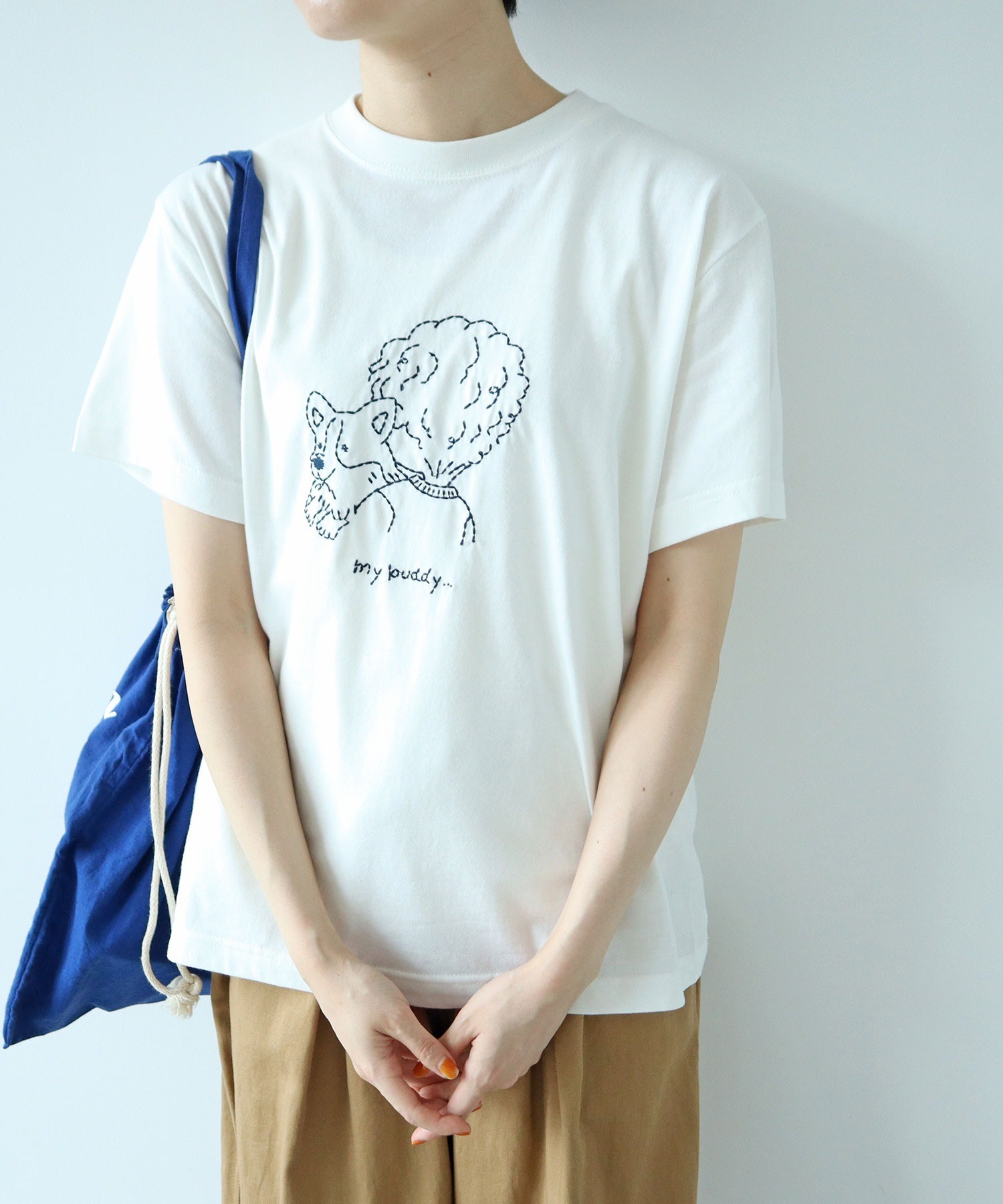 AMBIDEX Store ○【WEB別注】corgi & boy Tシャツ(F シロ): PAR ICI