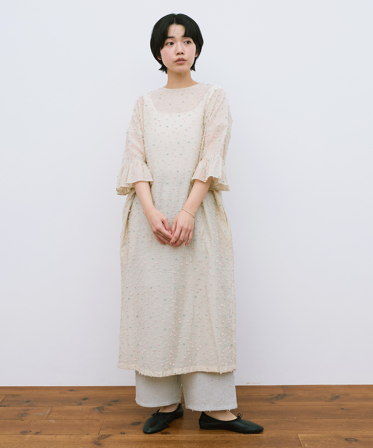 AMBIDEX Store 〇花吹雪' jacquard フリルワンピース(F