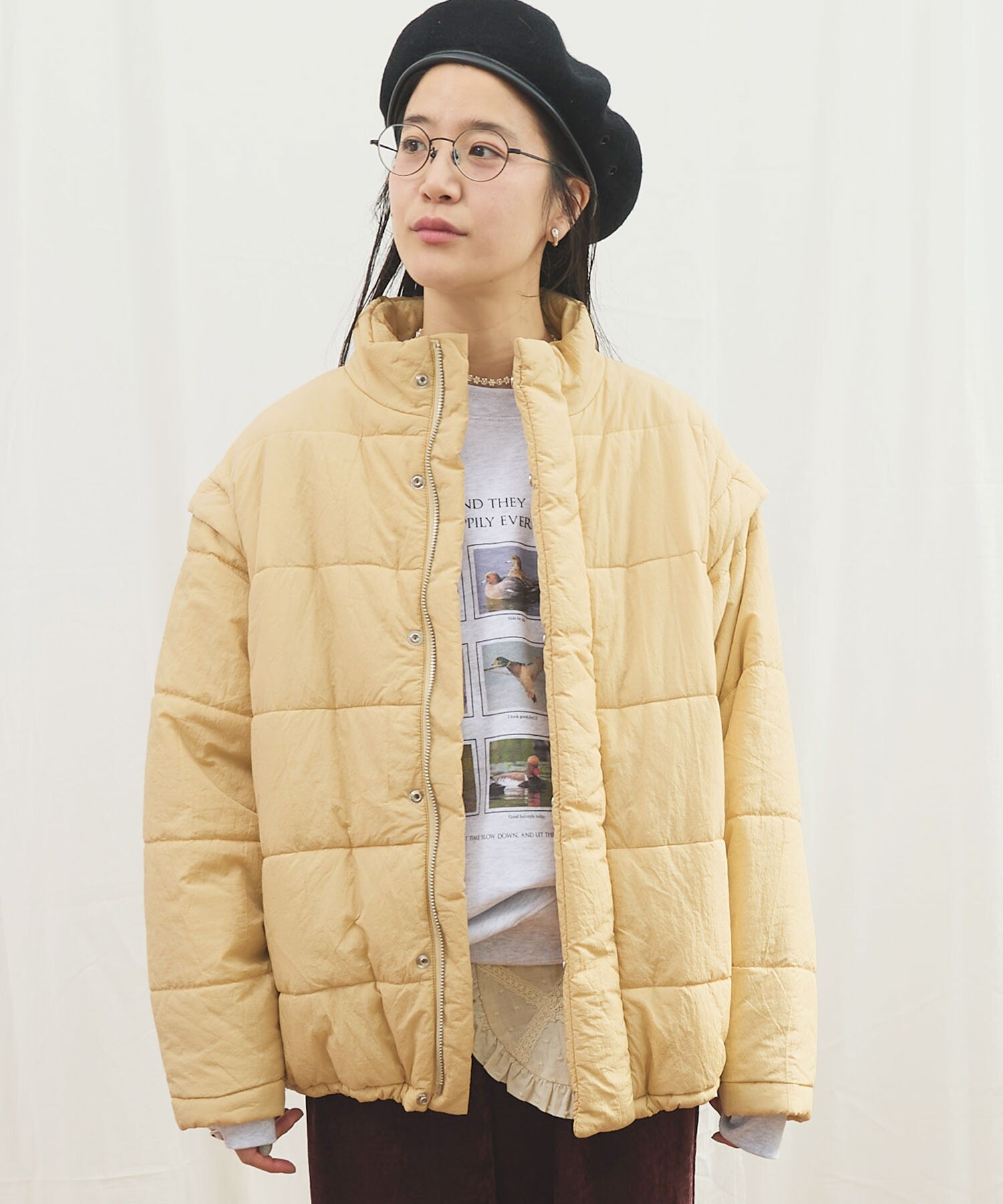 AMBIDEX Store 〇puff 2way coat(F ベージュ): l'atelier du savon