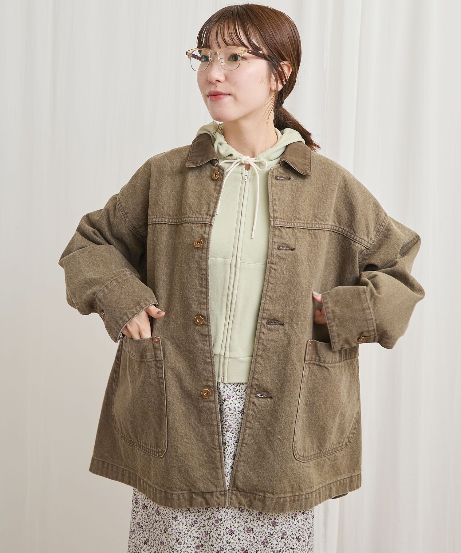 AMBIDEX Store colored denim coverall(F カーキ): l'atelier du savon
