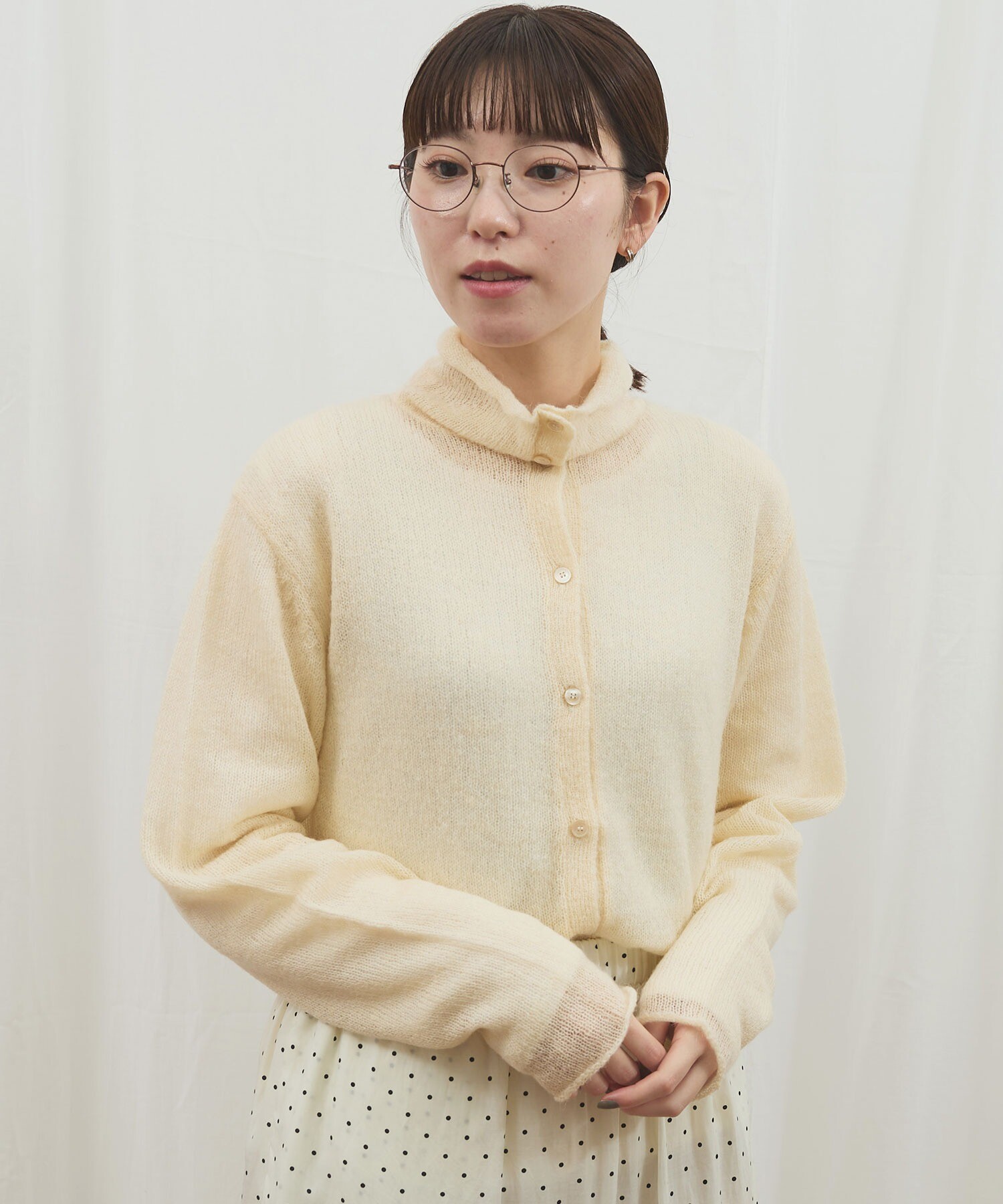 【カカオ】 RANDOM BORDER LACE UP PULLOVER(FREE IVORY): A CCORDION: WOMENS
