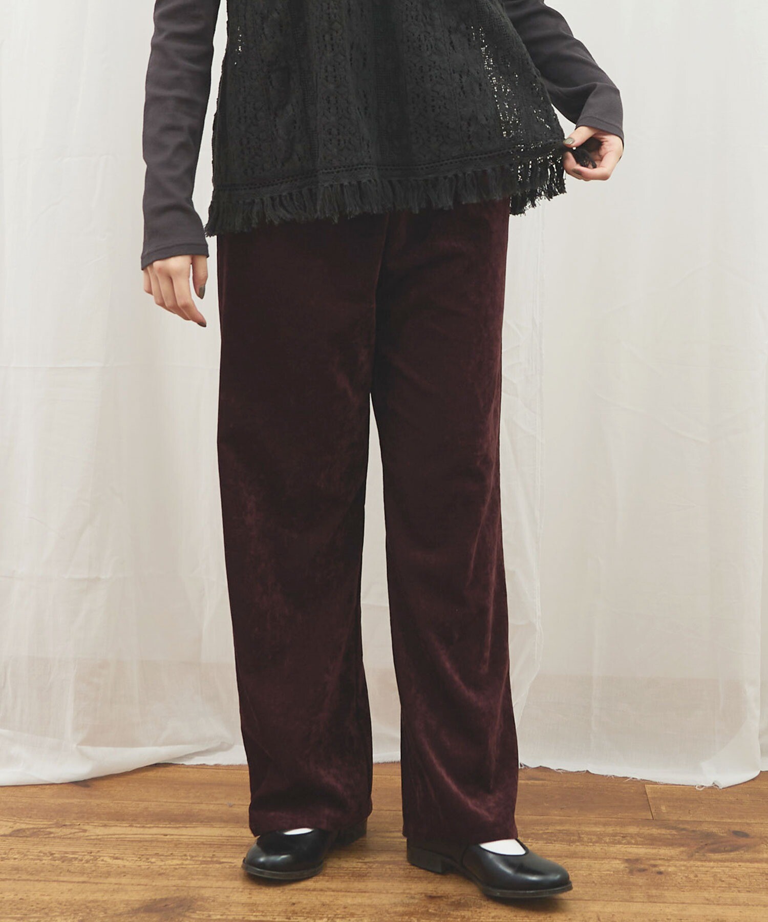 AMBIDEX Store 〇GENTLE corl pants(F ボルドー): l'atelier du savon