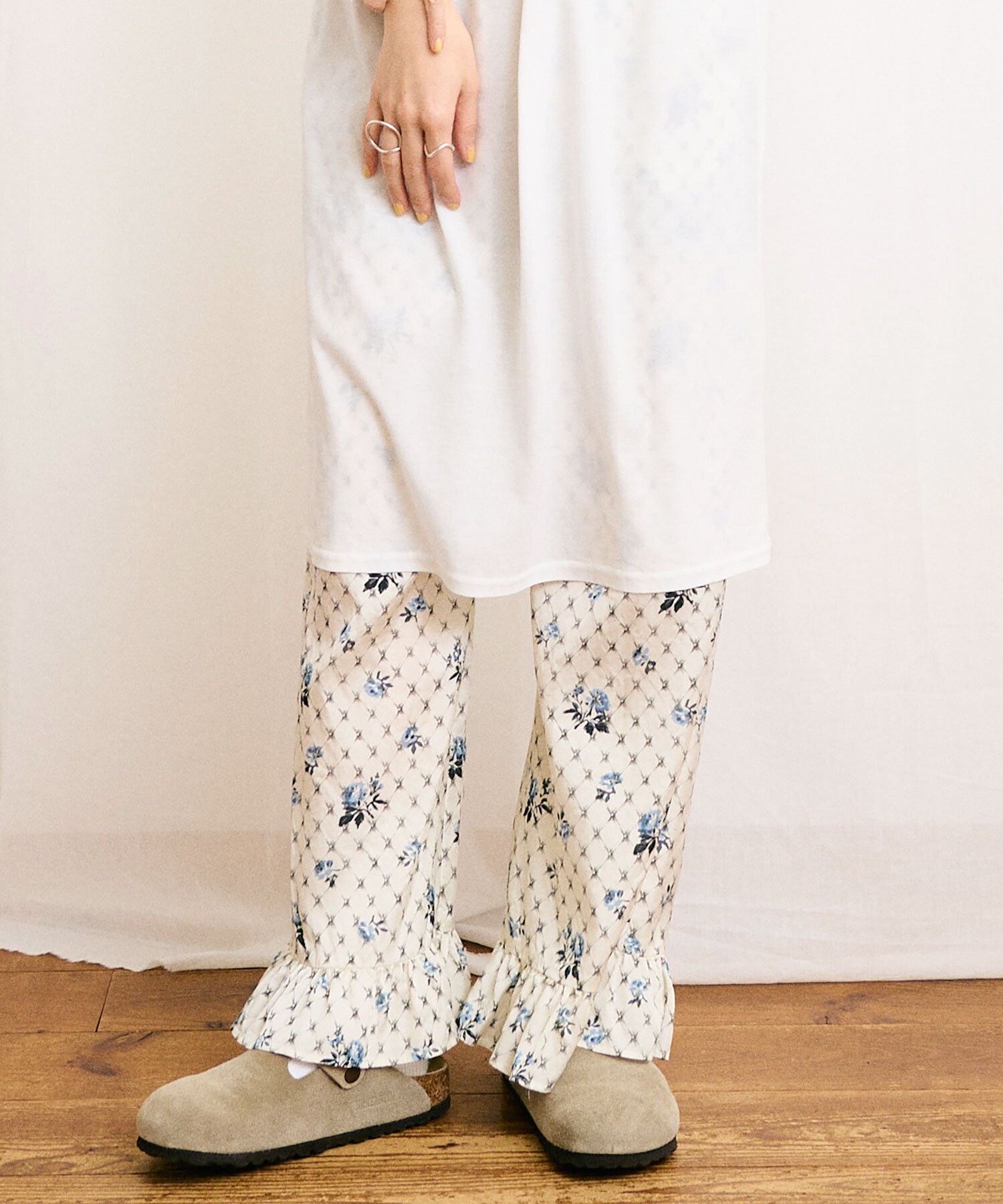 AMBIDEX Store △〇Grandma sofa frill pants(F アオ): l'atelier du savon