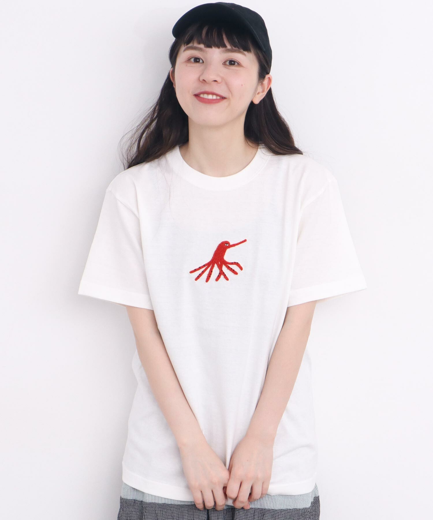 AMBIDEX Store 〇海の生物刺繍 Tシャツ(F シロ): l'atelier du savon