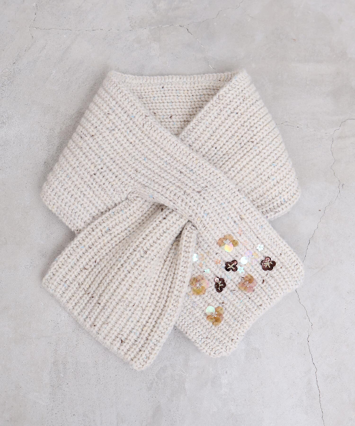 ティペット　ハンドメイド AMBIDEX Store 【予約販売】〇ビーズ刺繍 宝石みたいなティペット(F