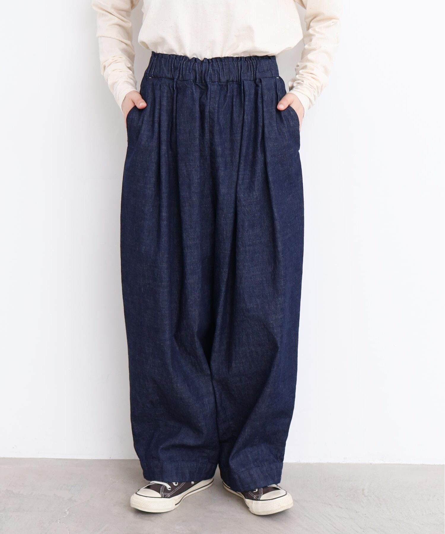 AMBIDEX Store たっぷりタックデニムパンツ (F コン): l'atelier