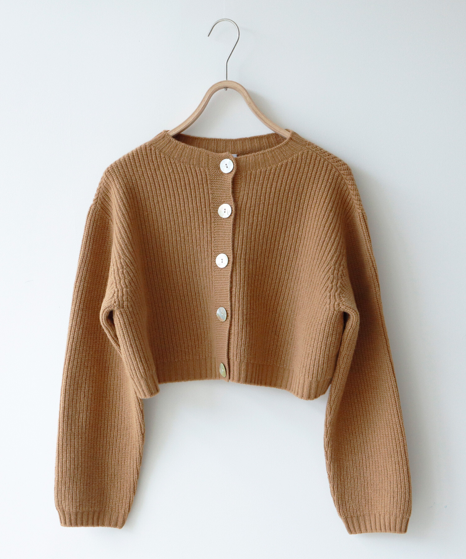 AMBIDEX Store ○CHESS 片畦 ショートカーディガン(F コゲチャ): Rin