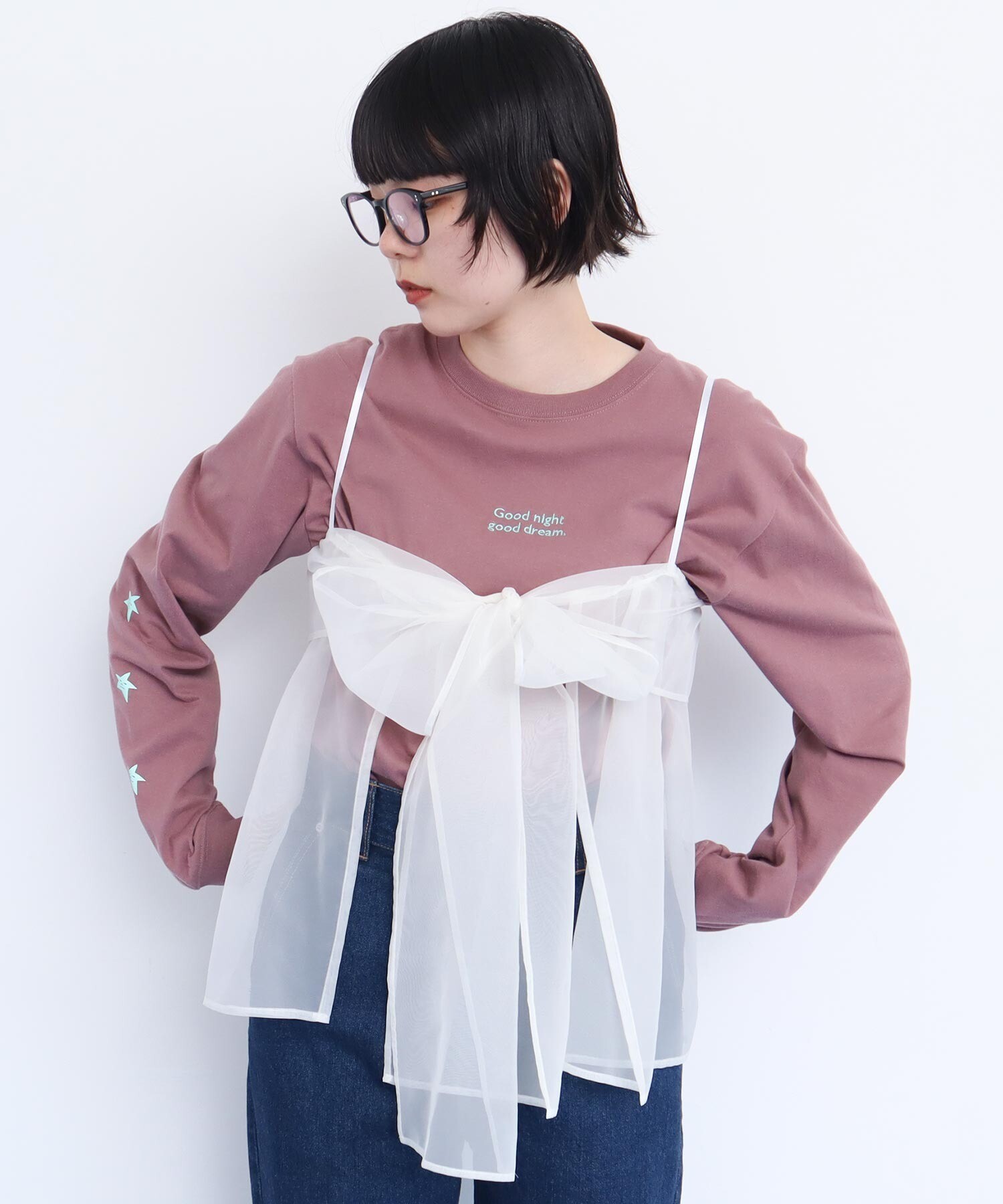 TONAL（トーナル）の「ハンマーサテンタックネックオープン