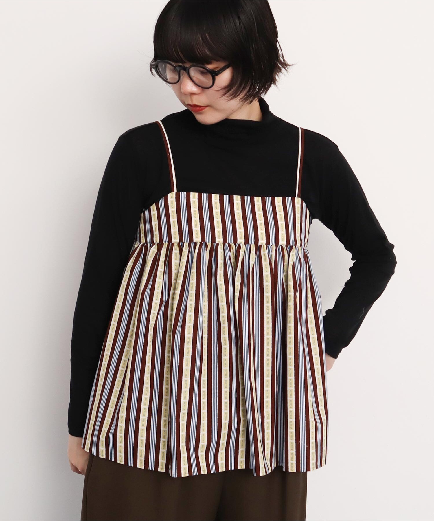 AMBIDEX Store ○BETTER BUTTER STRIPE キャミブラウス(F アカ): l'atelier du savon