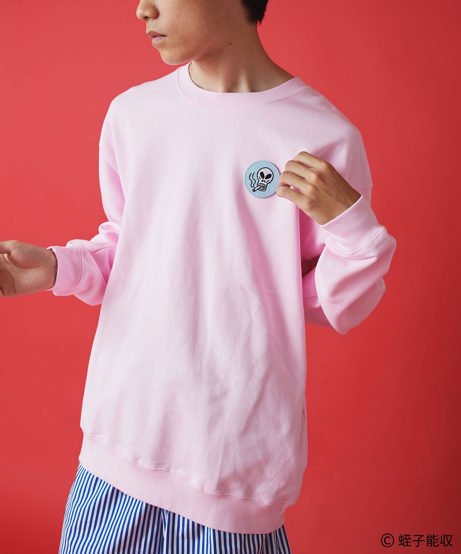 AMBIDEX Store △○IAMI×EBISU ワッペンスウェット(F ピンク): l 