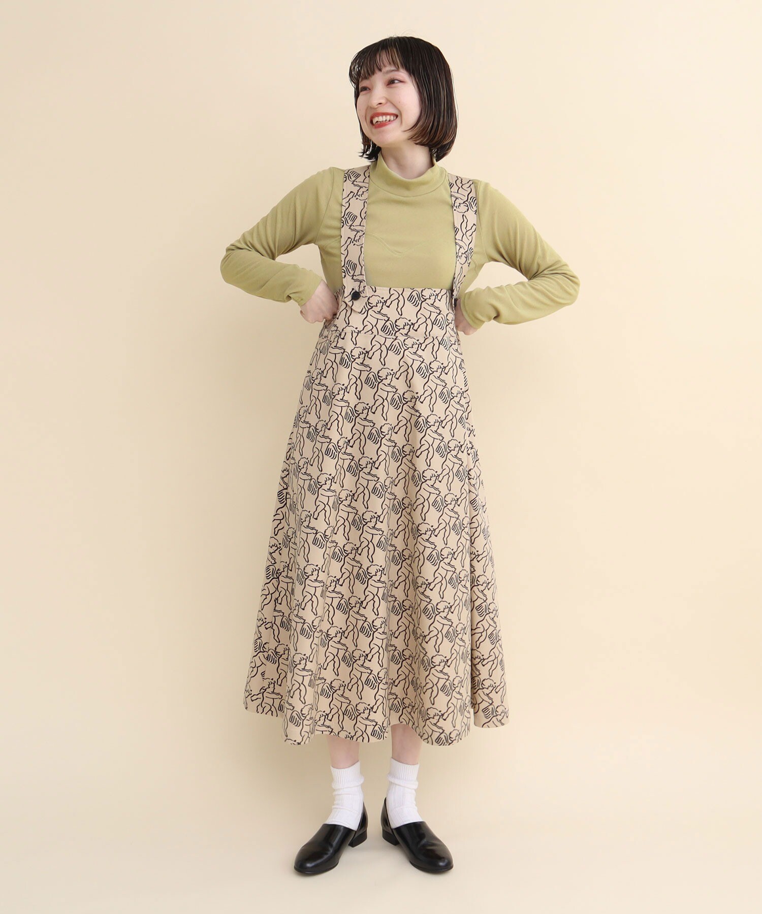 AMBIDEX Store 〇ANGEL CHARM jumper skirt(F ベージュ): l'atelier du