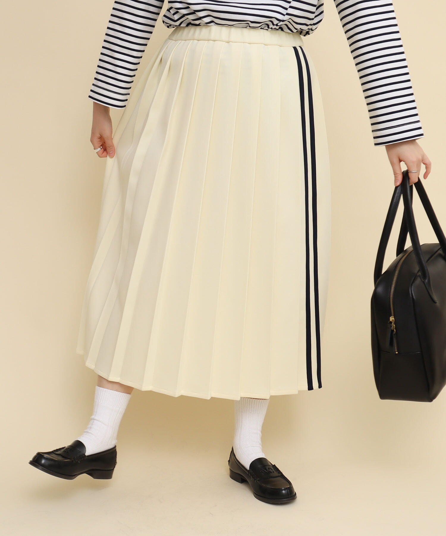 AMBIDEX Store LINE Jersey pleats SKIRT 2024SS(F パープル): l ...