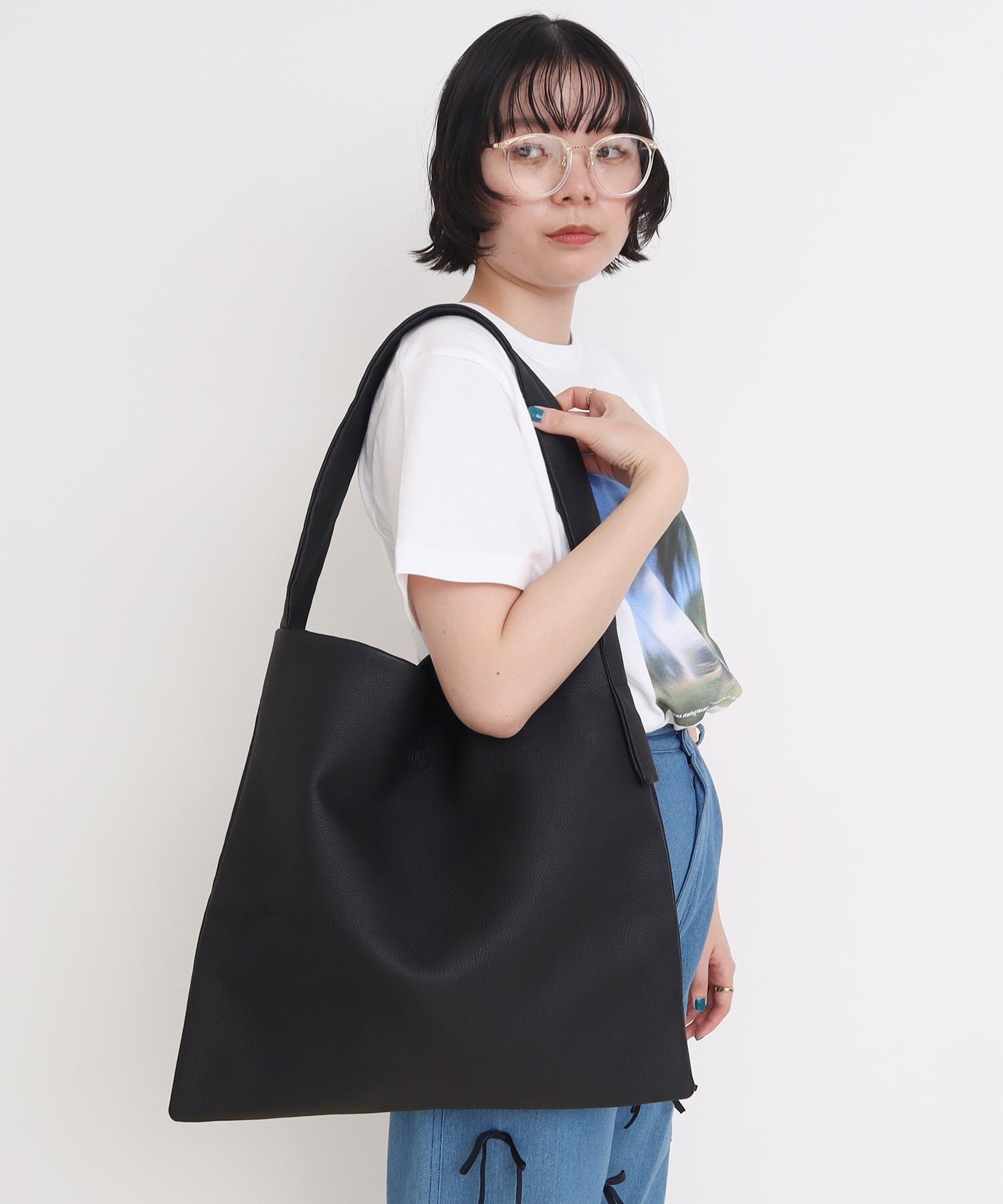 バッグ vague. AMBIDEX Store TIDE WAY PUF ONE HANDLE TOTE sizeL(F クロ): l