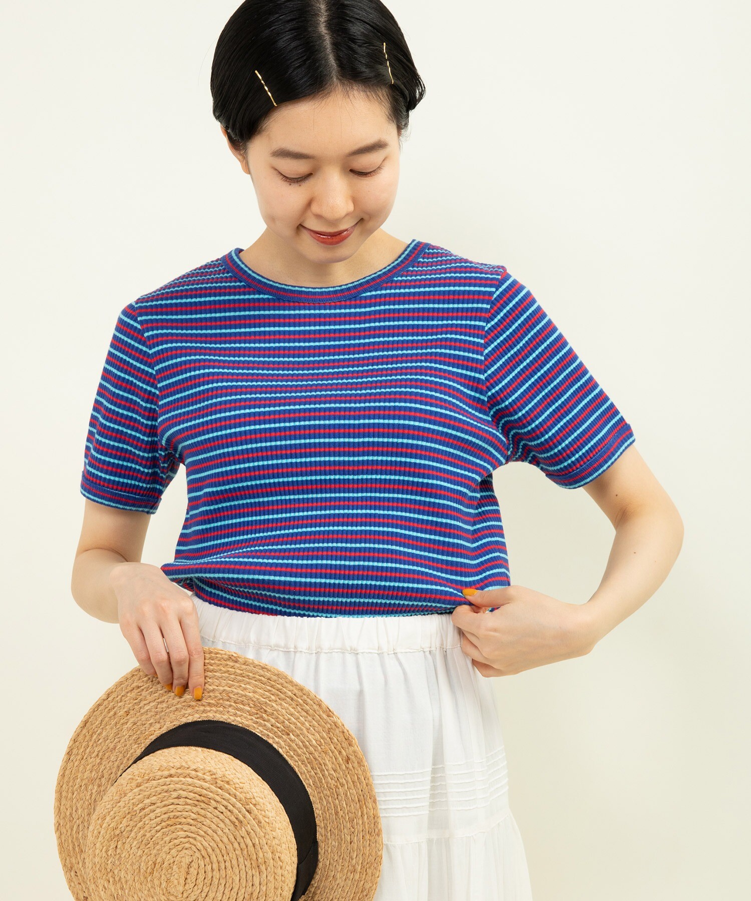 婦人あったかボーダー柄Ｔシャツ 820452 ボトルネックで首元すっきり！　ケアファッション 楽天市場】【1,584円！クーポン利用で】 トップス レディース