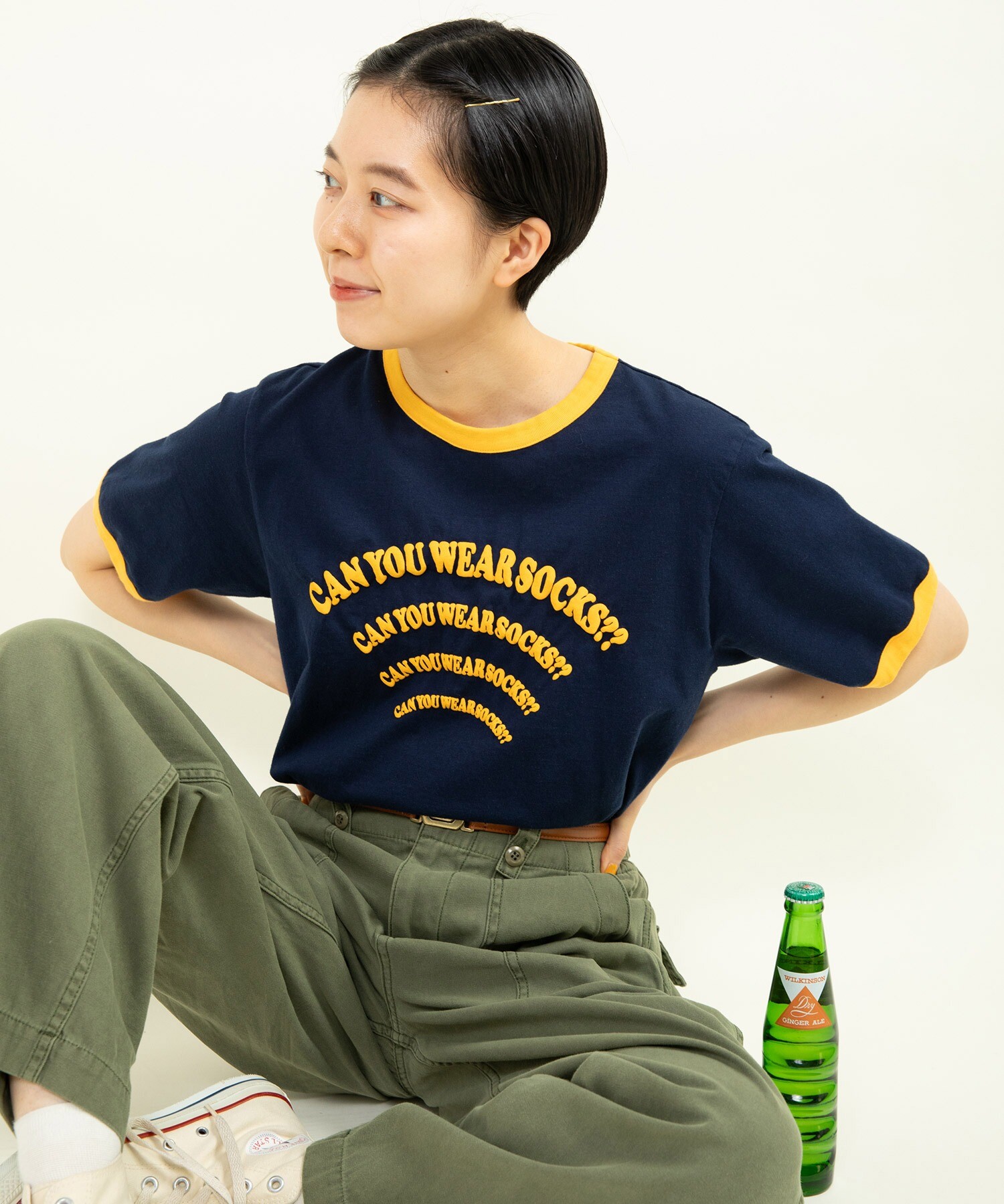 C&K R.T.K Tシャツ　２枚 AMBIDEX Store ○40/2天竺 SOCKSリンガーTシャツ(F コン): CHILD