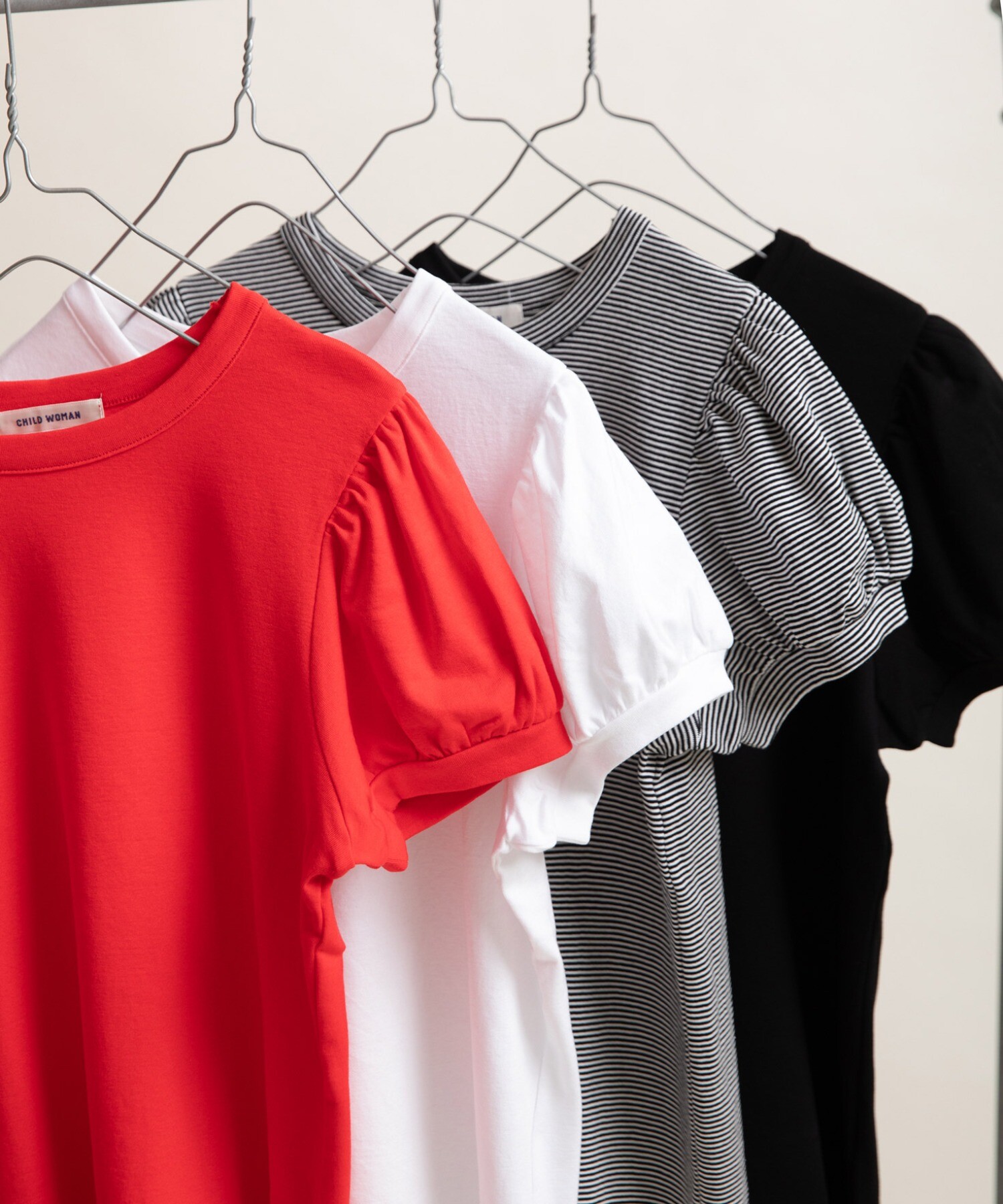 【新品】Dot＆Stripes CHILD WOMAN パフスリーブ Tシャツ AMBIDEX Store CHILD WOMAN/Dot and Stripes CHILD WOMAN/トップス
