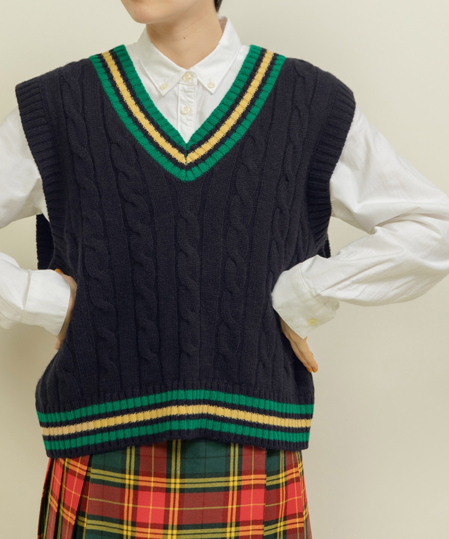 AMBIDEX Store ○チルデンニットベスト(F キナリ): CHILD WOMAN