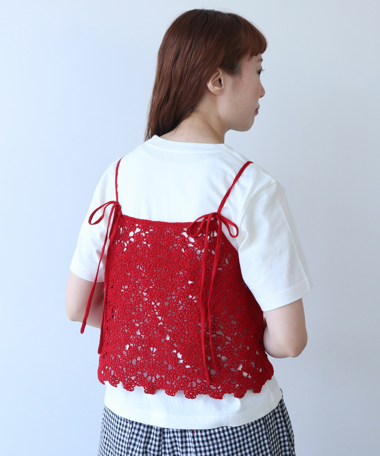 AMBIDEX Store △〇 おはな刺繍 キャミソール(F アイボリー