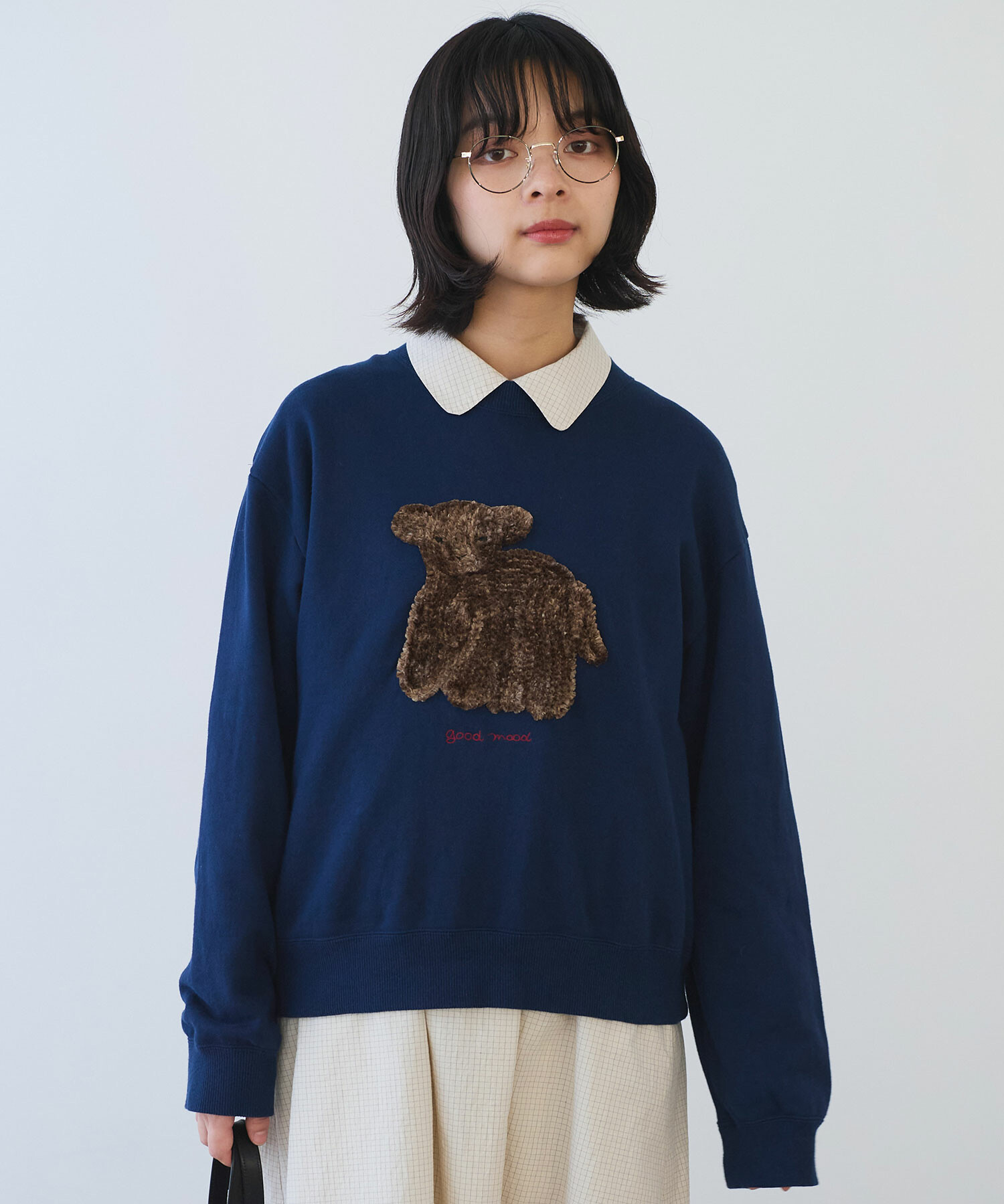 bulle de savon 30/10 コーマ裏毛 子ひつじ刺繍 スウェット AMBIDEX Store ○ 30 / 10 コーマ裏毛 子ひつじ刺繍 スウェット(F コン