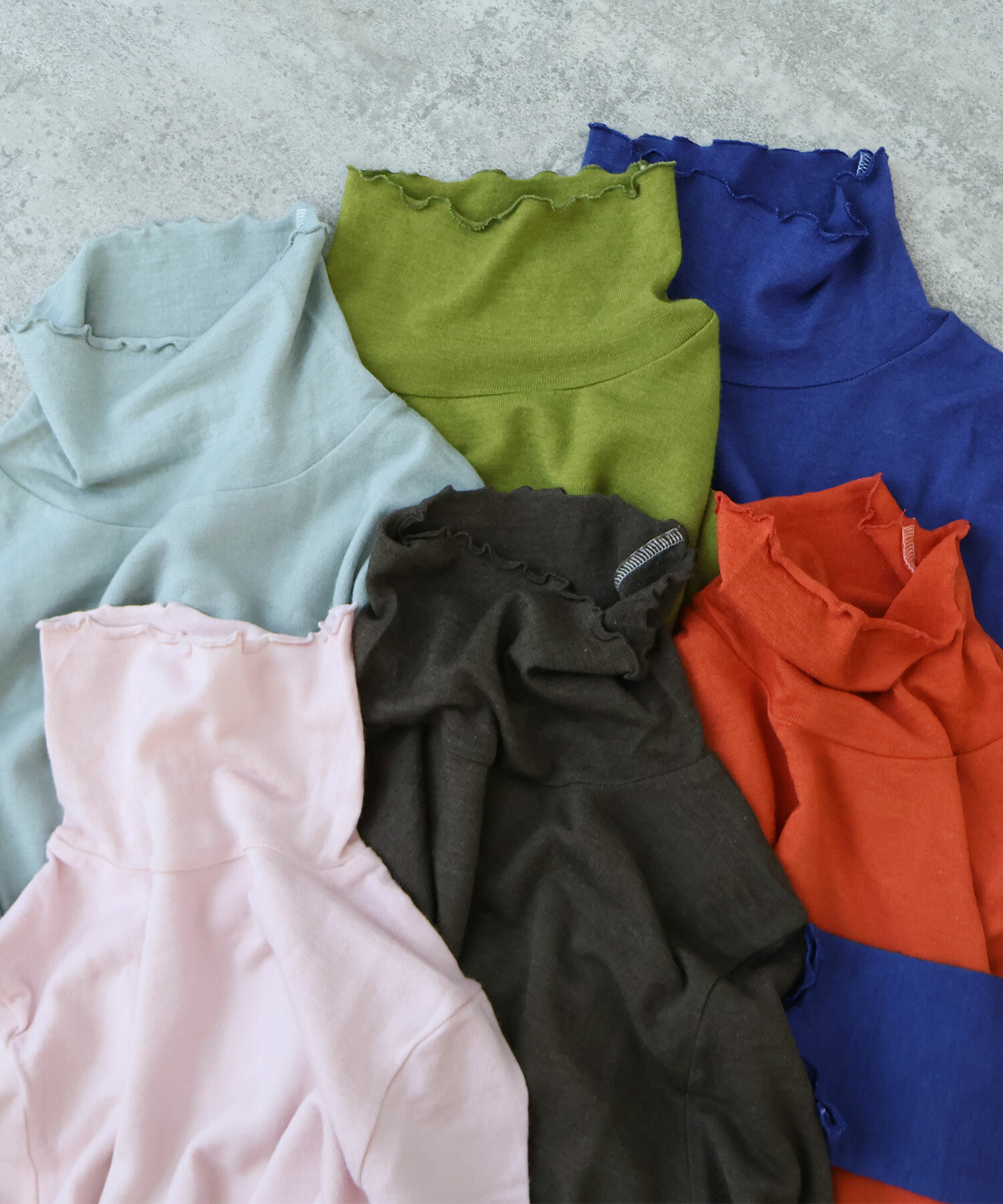 AMBIDEX Store △ウール / シルク 製品染め タートルプルオーバー(F