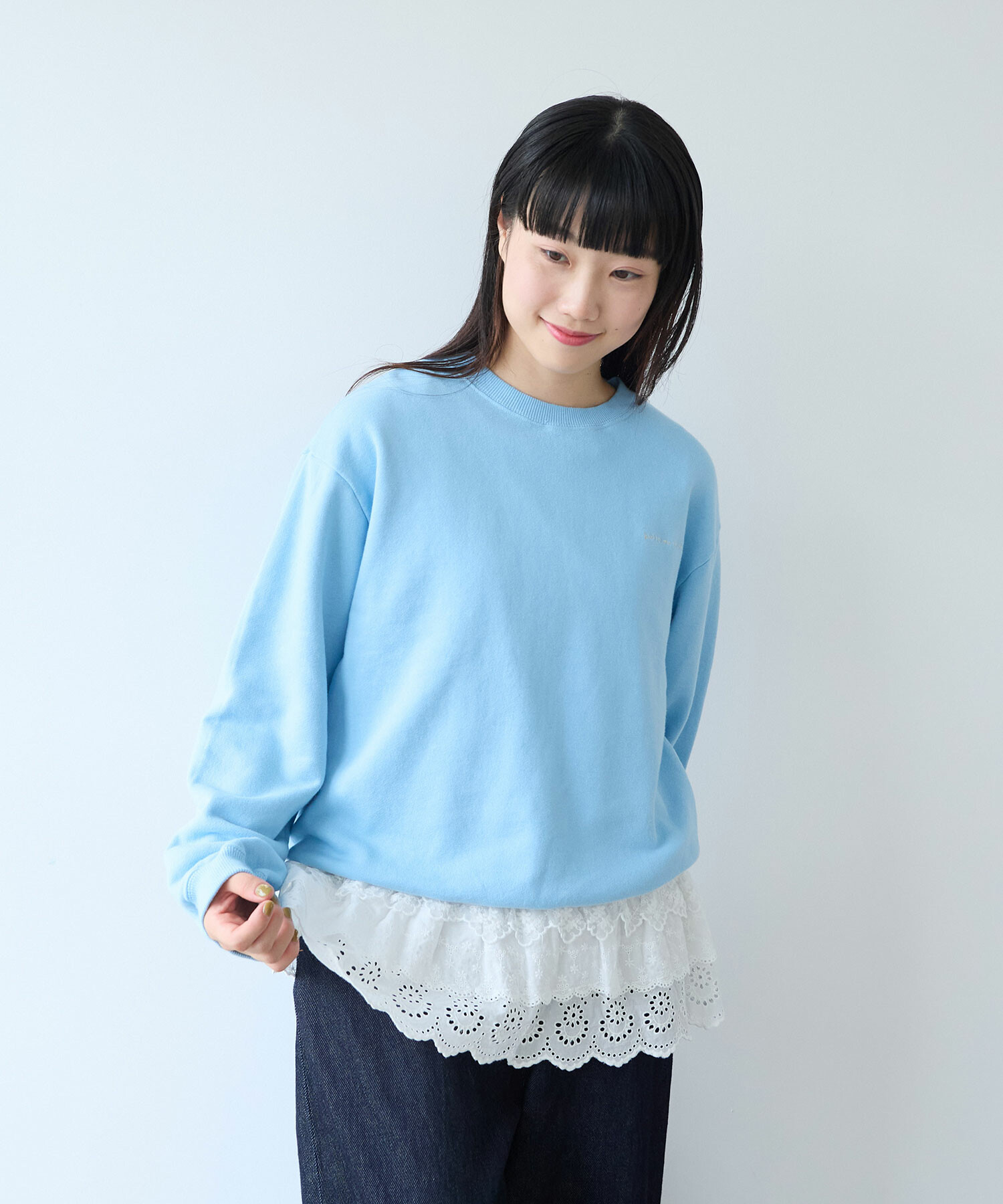AMBIDEX Store ○ 30/10 itsumo裏毛 ロゴトレーナー(F サックス