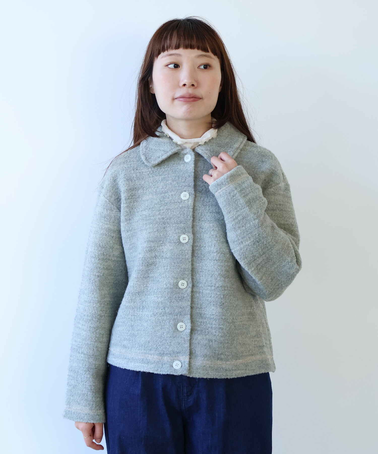 AMBIDEX Store 〇 ブリティッシュウール 裏毛 カーディガン(F グレー