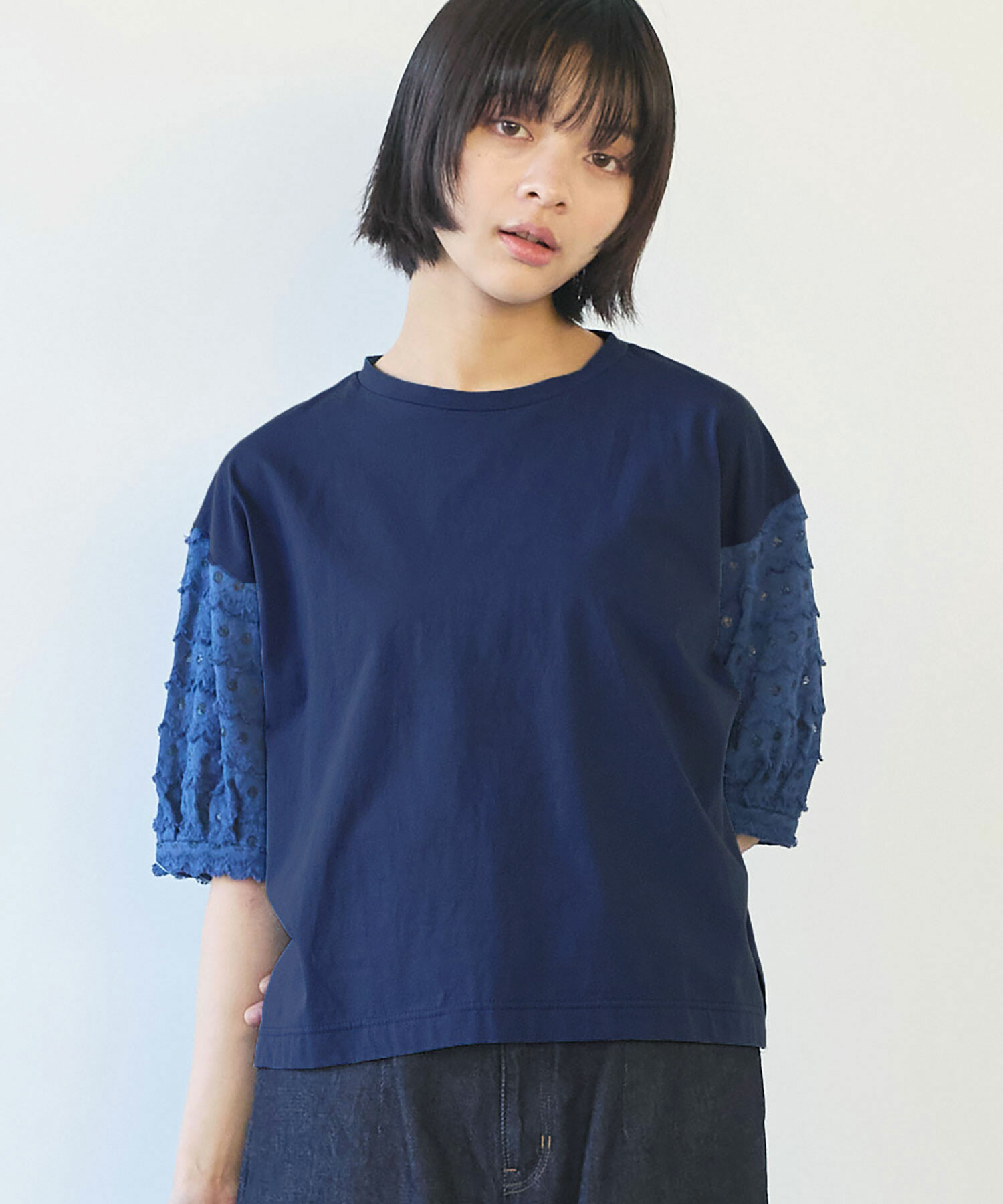 AMBIDEX Store △〇 naminami レース プルオーバー(F シロ