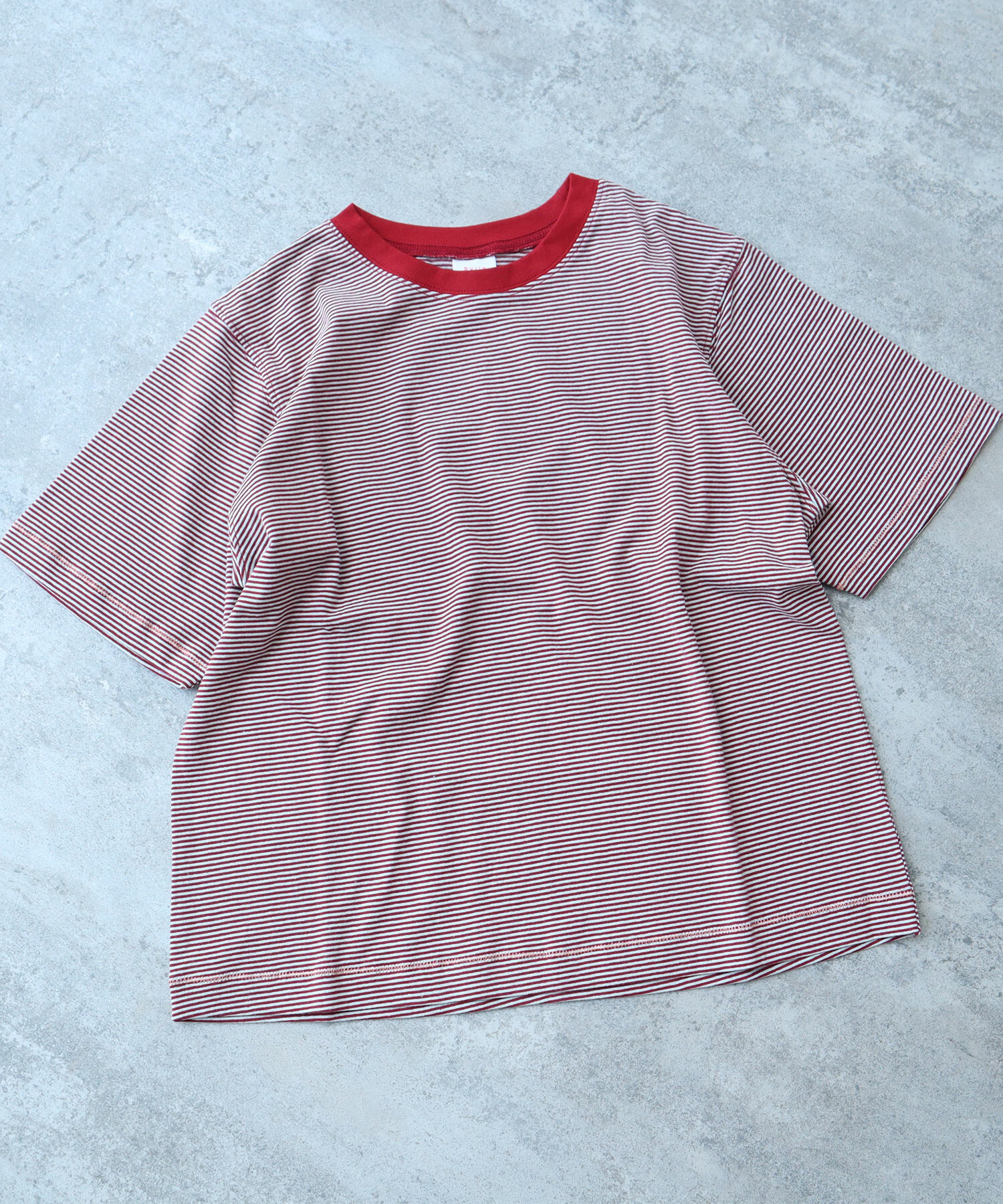AMBIDEX Store ミジンボーダー 半袖Tシャツ(F チャ): bulle de savon