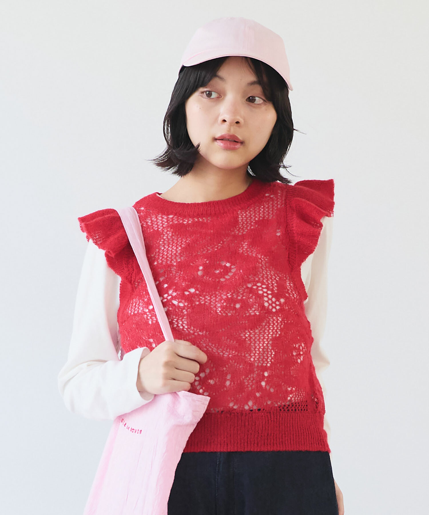 Hana＊ 様　　ベスト AMBIDEX Store ○ hana hana モヘア ベスト(F アカ): bulle de savon