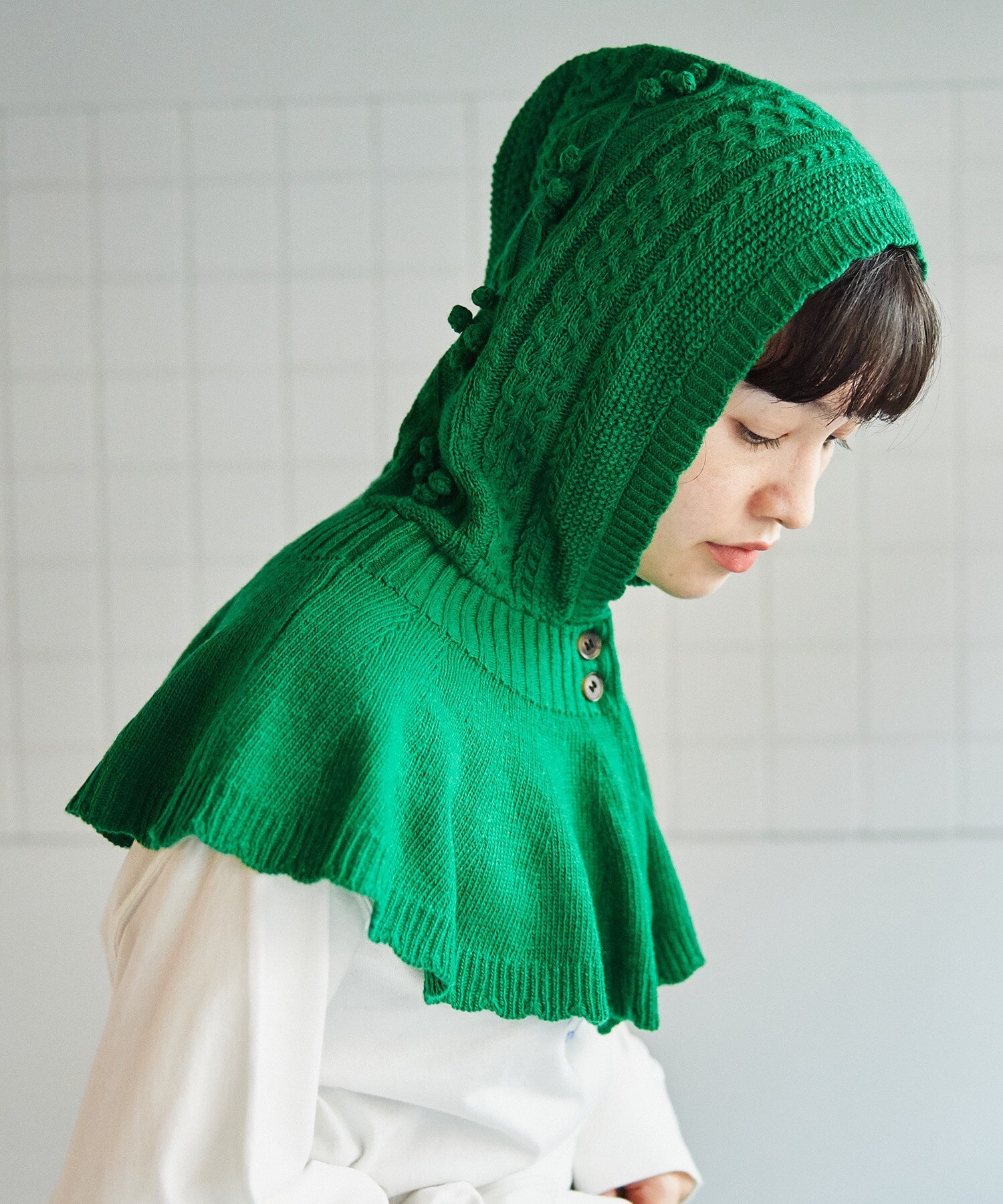 【新品】bulle de savon knit cape ニットケープ
