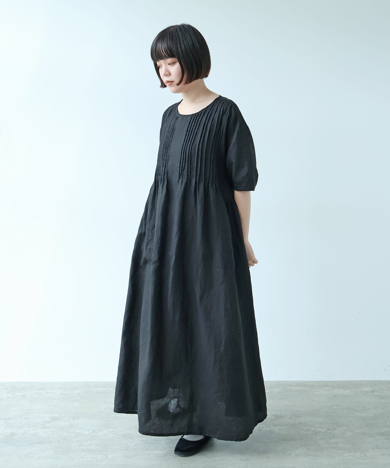 AMBIDEX Store 【予約販売】○ 40 / リネン pin tuck ワンピース(F